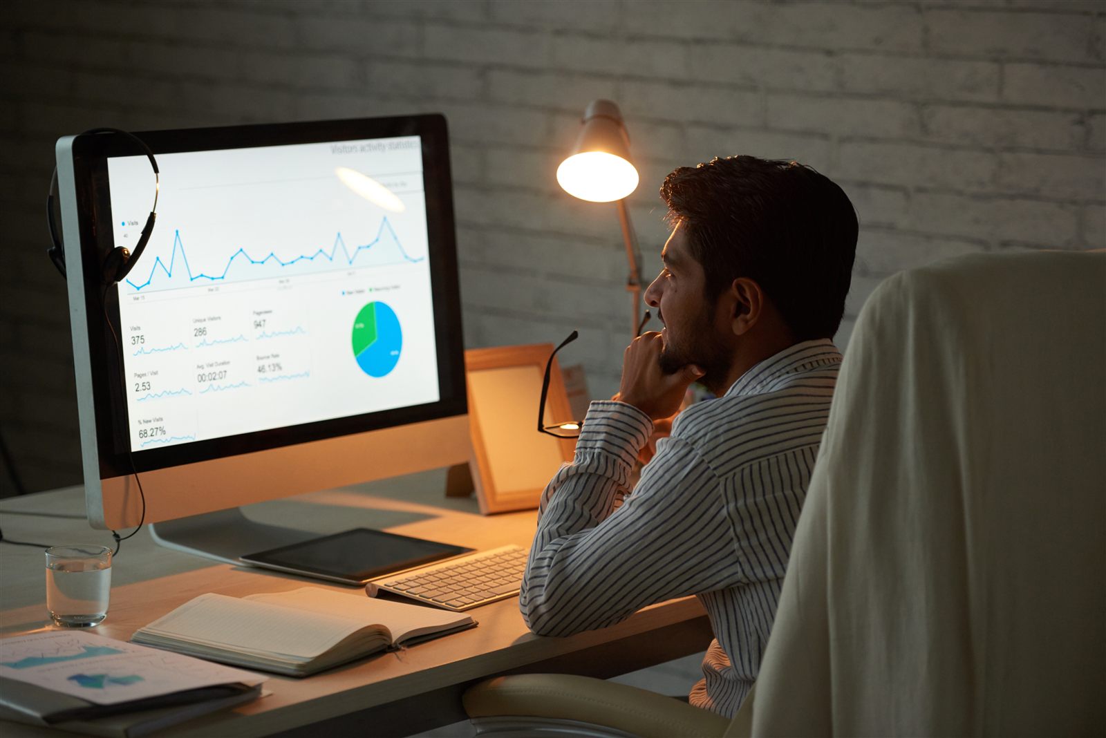 Finance professionals working with documents and systems